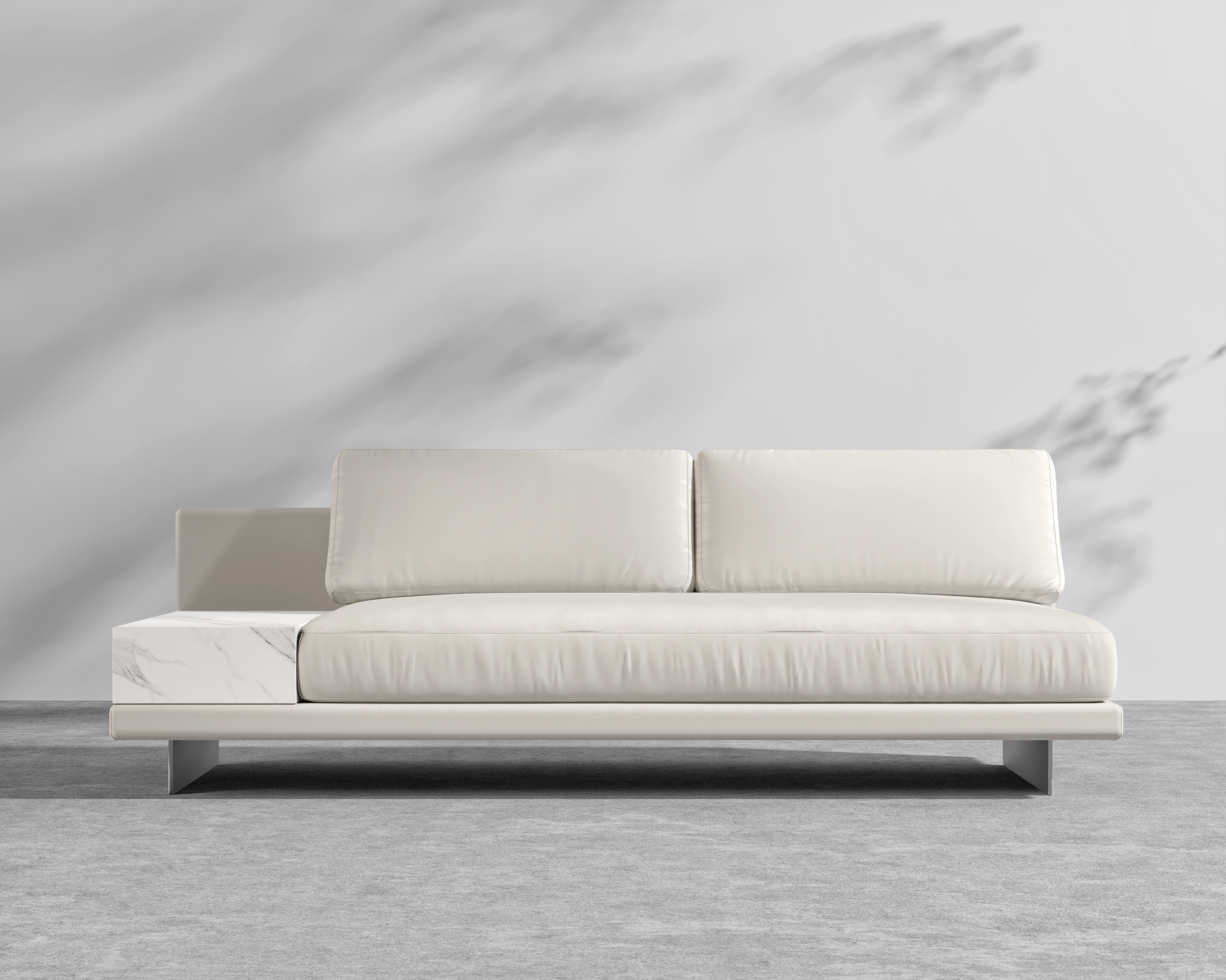 Dresden Outdoor Armless Sofa with Side Table | Rove Concepts