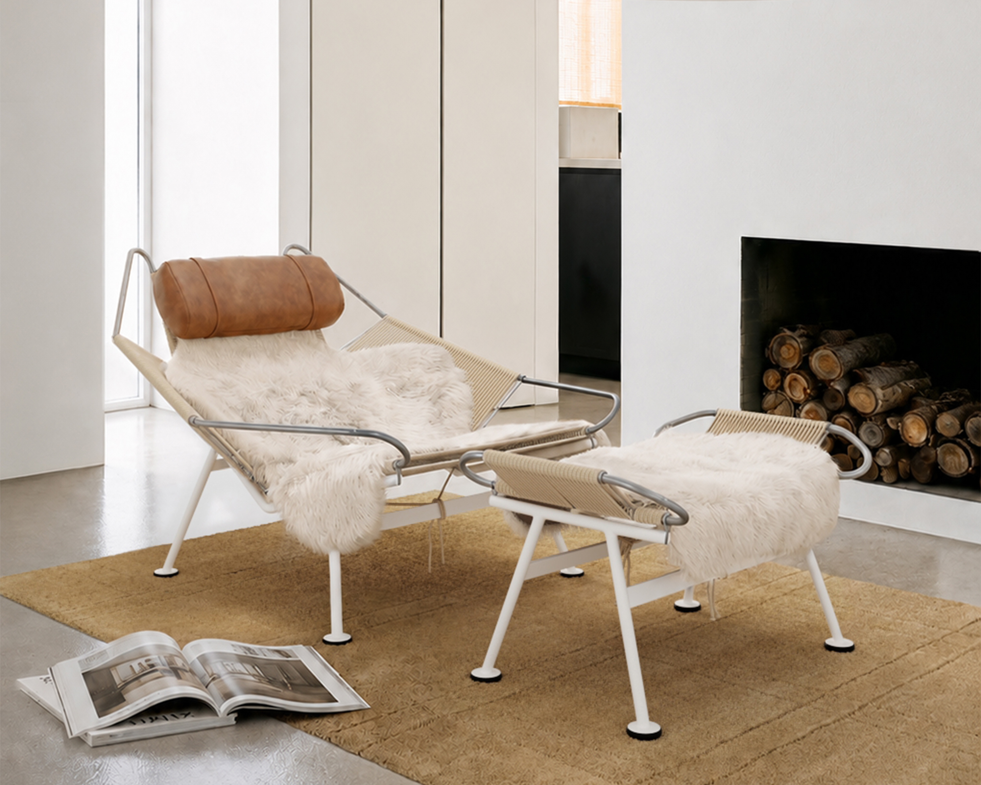 Flag Halyard Chair and Ottoman | Rove Concepts