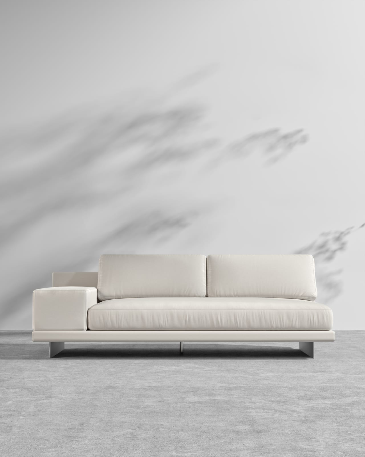 Dresden Outdoor Armless Sofa with Armrest